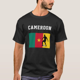 T-shirt Football Football Sport Ventilateur Cameroun Drape