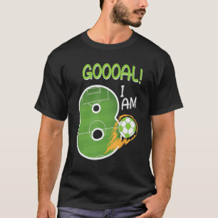 T-shirt Football i m'a 8 ans garçon anniversaire