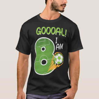 T-shirt Football i m'a 8 ans garçon anniversaire