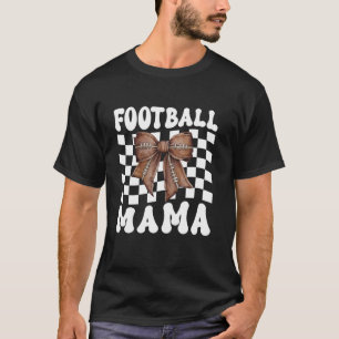 T-shirt Football Mama Coquette Bow Funny Jeu Jour Sports L