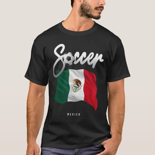 T-shirt Football mexicain - Drapeau mexicain (Devant)