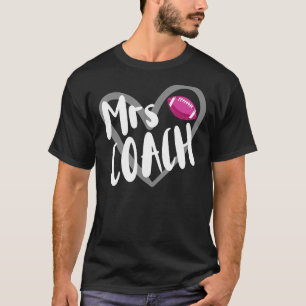 T-shirt Football Mme Coach Femme Coeur