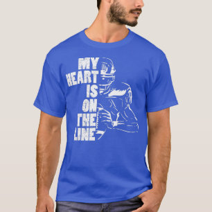 T-shirt Football Mon Coeur Est En Ligne L'Offensive Linema