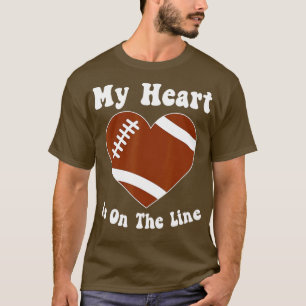 T-shirt Football Mon Coeur Est En Ligne L'Offensive Linema