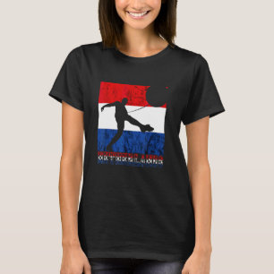T-shirt Football Néerlandais Hollande Pays-Bas Drapeau Née