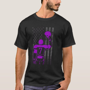 T-shirt Football Numéro 7 Joueur de football violet avec