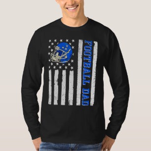 T-shirt Football Papa Américain Drapeau Fier Papa De Balle