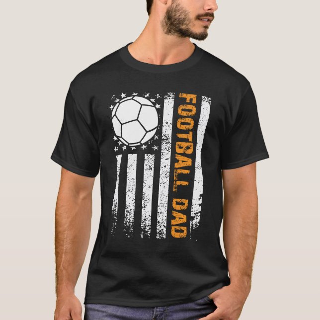 T-shirt Football Papa Fête des pères moderne Noël Cadeau (Devant)