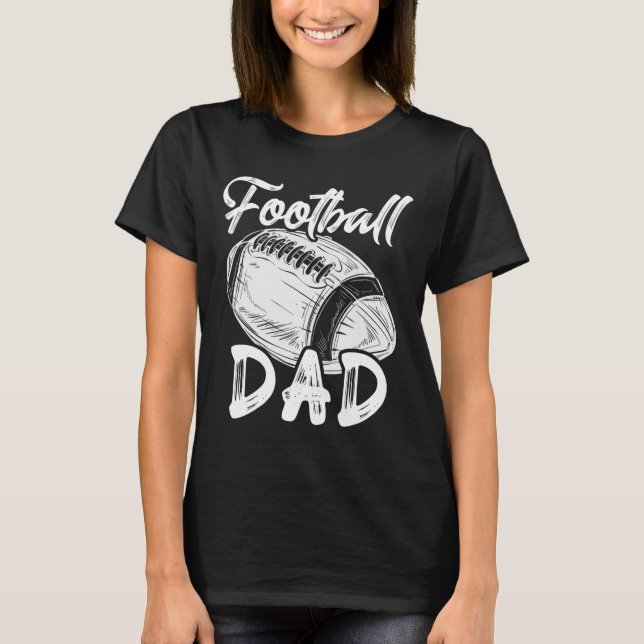 T-shirt Football Papa Pour Lui Hommes Famille Matching Jou (Devant)