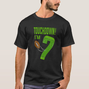 T-shirt Football Player Touchdown I'm 7 Football Anniversa