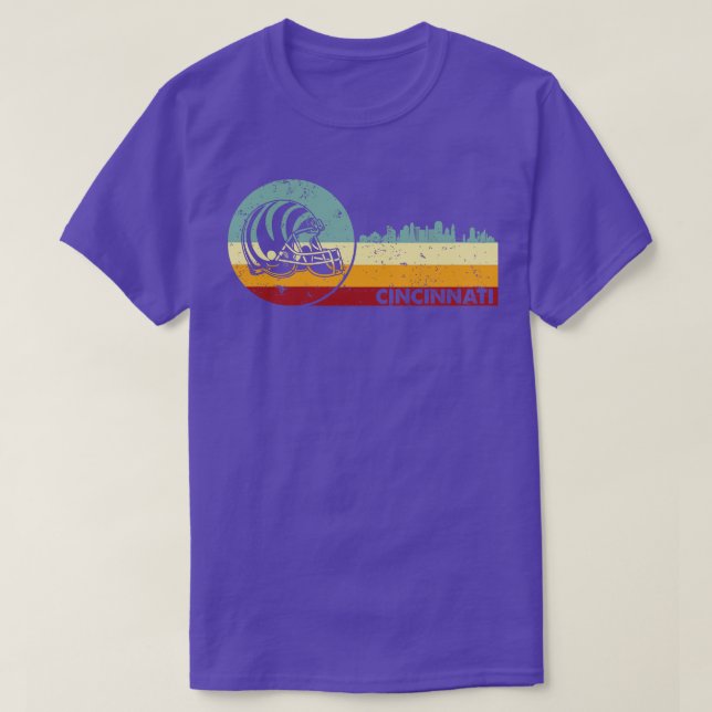 T-shirt Football Retro Vintage Cincinnati (Design devant)