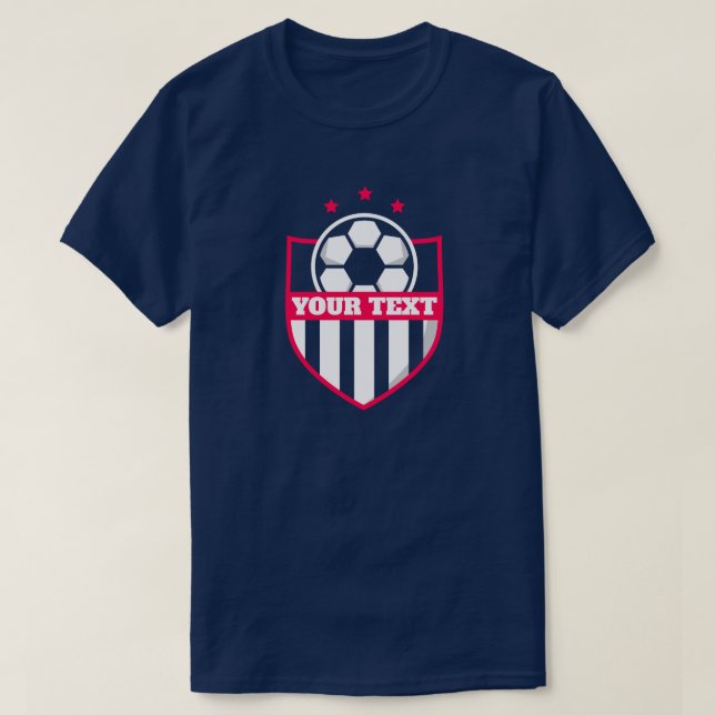 T-shirt Football Soccer Équipe Nom et numéro Modèle (Design devant)