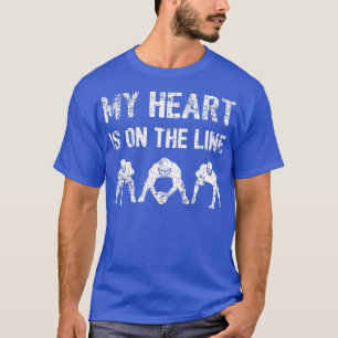T-shirt Football Sports Mon Coeur Est En Ligne Offensive