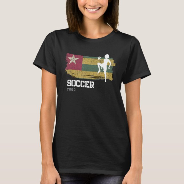T-shirt Football Togo Drapeau Football Femme Football Fill (Devant)