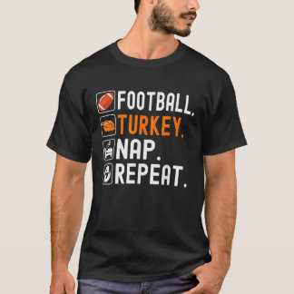T-shirt Football Turquie Nap Répéter Funny Football Thanks