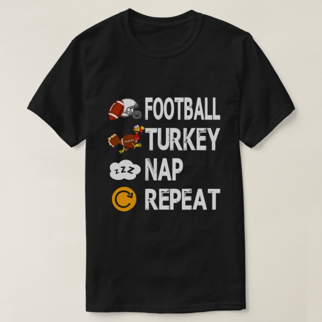 T-shirt Football Turquie Thanksgiving Nap Répéter mignonne (Design devant)