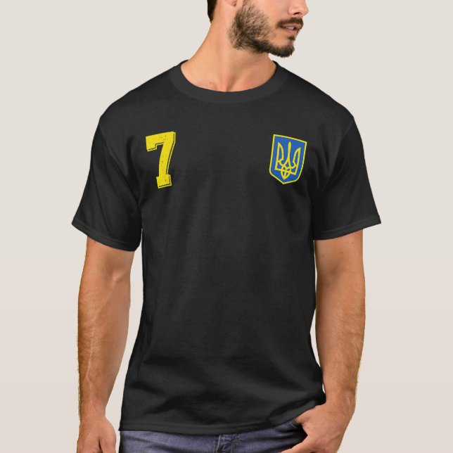 T-shirt Football Ukraine rétro Jersey Ukrayina Football (Devant)