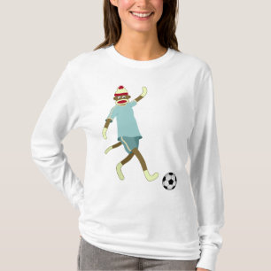 T-shirt Footballeur de singe de chaussette