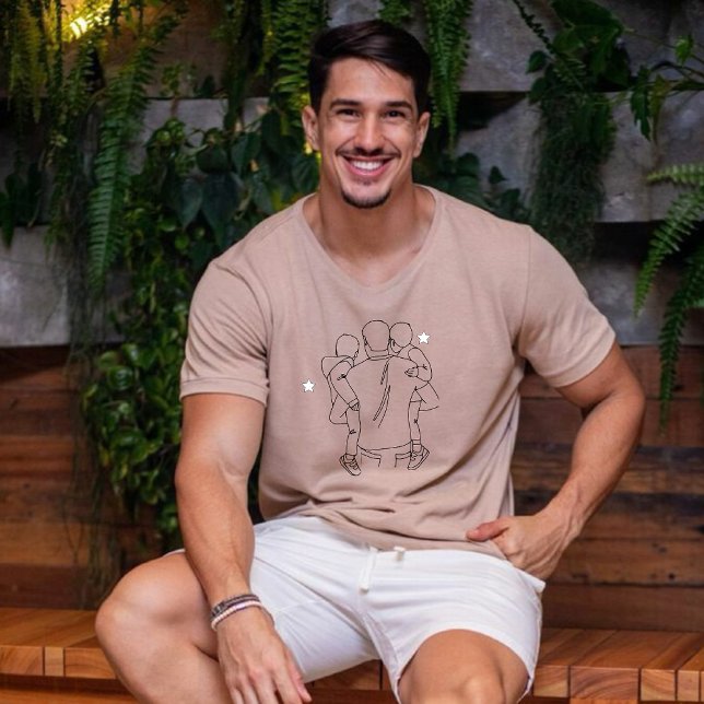 T-shirt for dad with father and son silhouette (Créateur téléchargé)