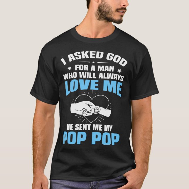 T-shirt For Granddaughter Grandson From Pop Pop (Devant)