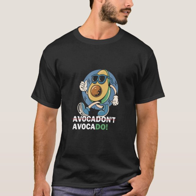 T-shirt for vegan vegetarian avocado yoga (Devant)