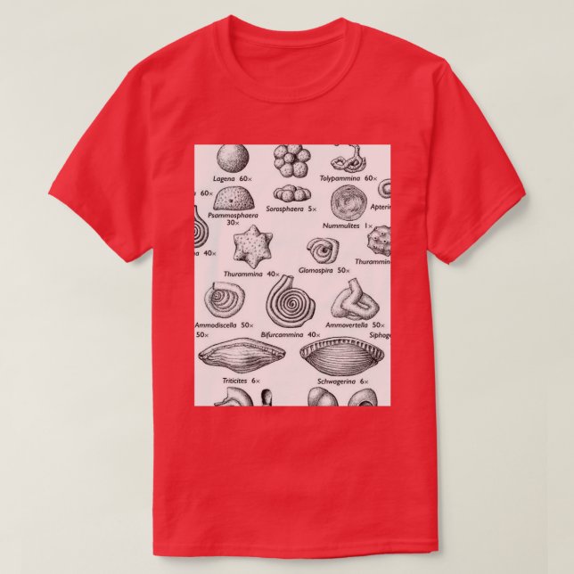 T-shirt Foraminifera J'aime les fossiles (Design devant)