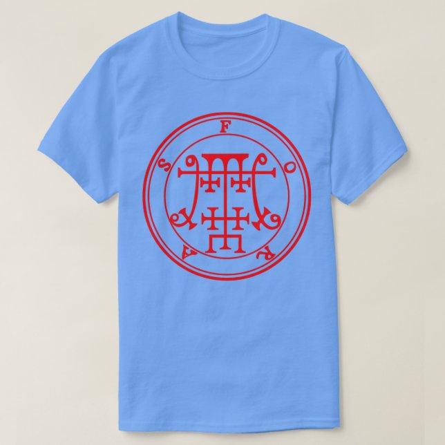 T-shirt Foras Ars Goetia Sigil Rouge (Design devant)