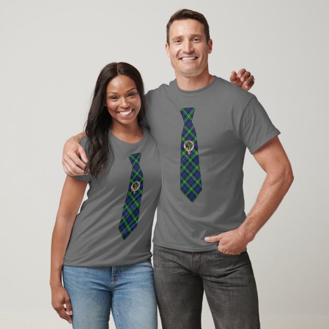 T-shirt Forbes Scottish Badge & Tartan Necktie  (Unisexe)