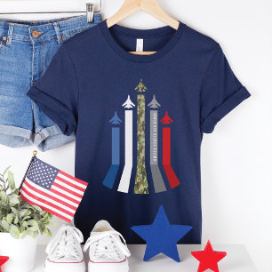 T-shirt Force aérienne militaire Avion de réaction Formati