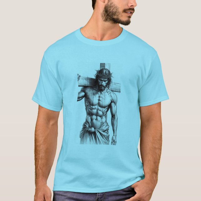 T-shirt Force crucifixion - Jésus portant la croix (Devant)