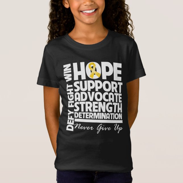 T-Shirt Force de soutien d'espoir de Cancer de (Devant)