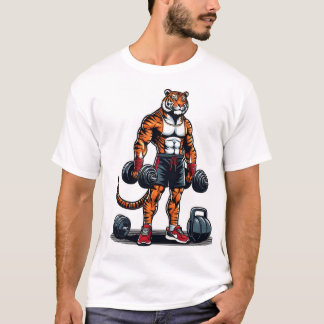 T-shirt "Force du tigre : entraînement de gym à la vapeur"