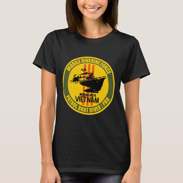 T-shirt Force fluviale mobile Mékong Delta Vietnam Vétérin (Devant)