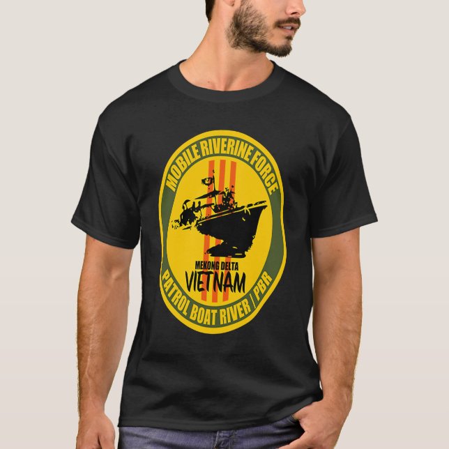 T-shirt Force fluviale mobile Mékong Delta Vietnam Vétérin (Devant)