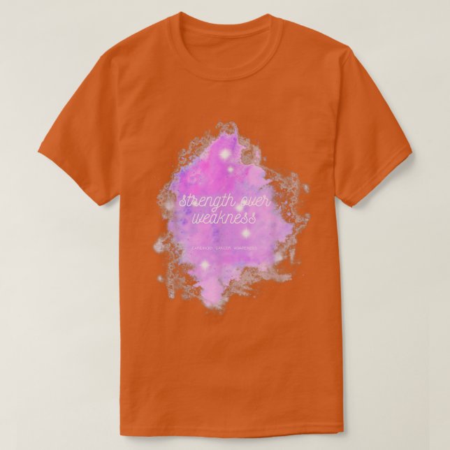 T-shirt Force sur faiblesse Galay Carcinoïde Cancer Awa (Design devant)