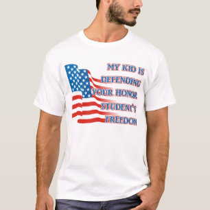 T-shirt Forces Armées Liberté - Chemise étudiante d'honneu