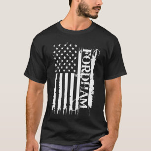 T-shirt Fordham États-Unis en détresse avec drapeau améric