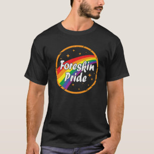 T-shirt Foreskin Pride Gay Rainbow LGBT Graphique couleur 