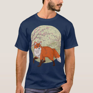 T-shirt Forest Animal Cherry Blossom Sakura Wildlife Cute 