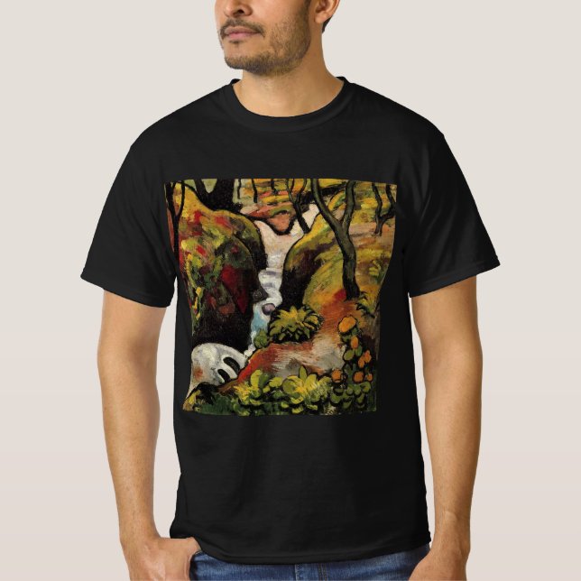 T-shirt Forest Brook par August Macke Expressionnisme Vint (Devant)