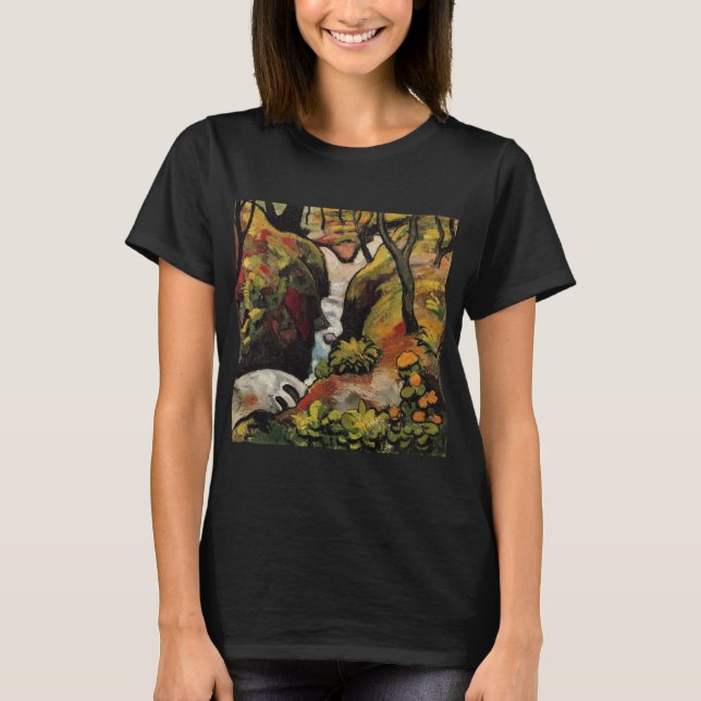 T-shirt Forest Brook par August Macke Expressionnisme Vint (Devant)