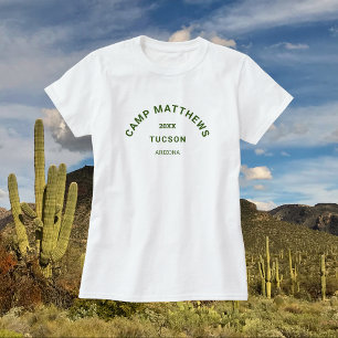 T-shirt Forest Green Crest Famille Camping Voyage Femmes