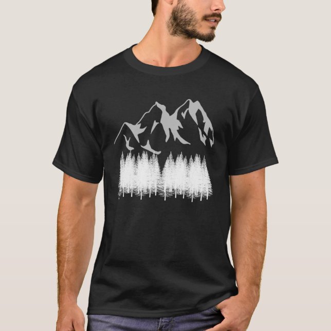 T-shirt forest mountains nature vacation mountains hiking (Devant)