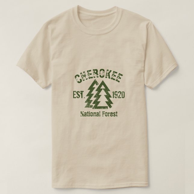 T-shirt forestier national de Cherokee (Design devant)