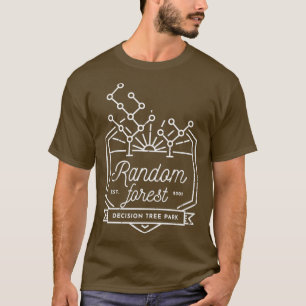 T-shirt Forêt aléatoire Lignes blanches