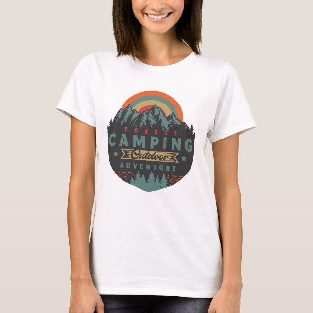T-shirt Forêt Camping Outdoor Adventure (Devant)