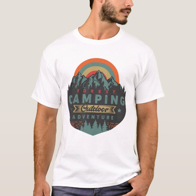 T-shirt Forêt Camping Outdoor Adventure (Devant)