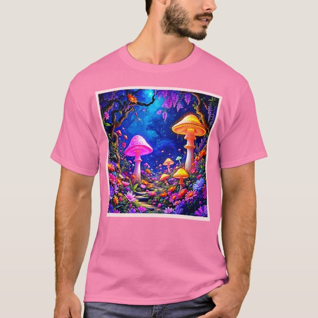 T-shirt Forêt de champignons enchantée (Devant)