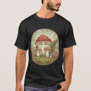 T-shirt Forêt de champignons fantaisistes et mignons Cotta