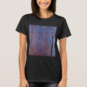 T-shirt Forêt de hêtres par Gustav Klimt, Art Nouveau Vint